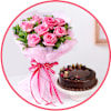 Flower & Cake Combo